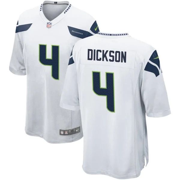 Men Seattle Seahawks 4 Michael Dickson Nike White Player Game NFL Jersey